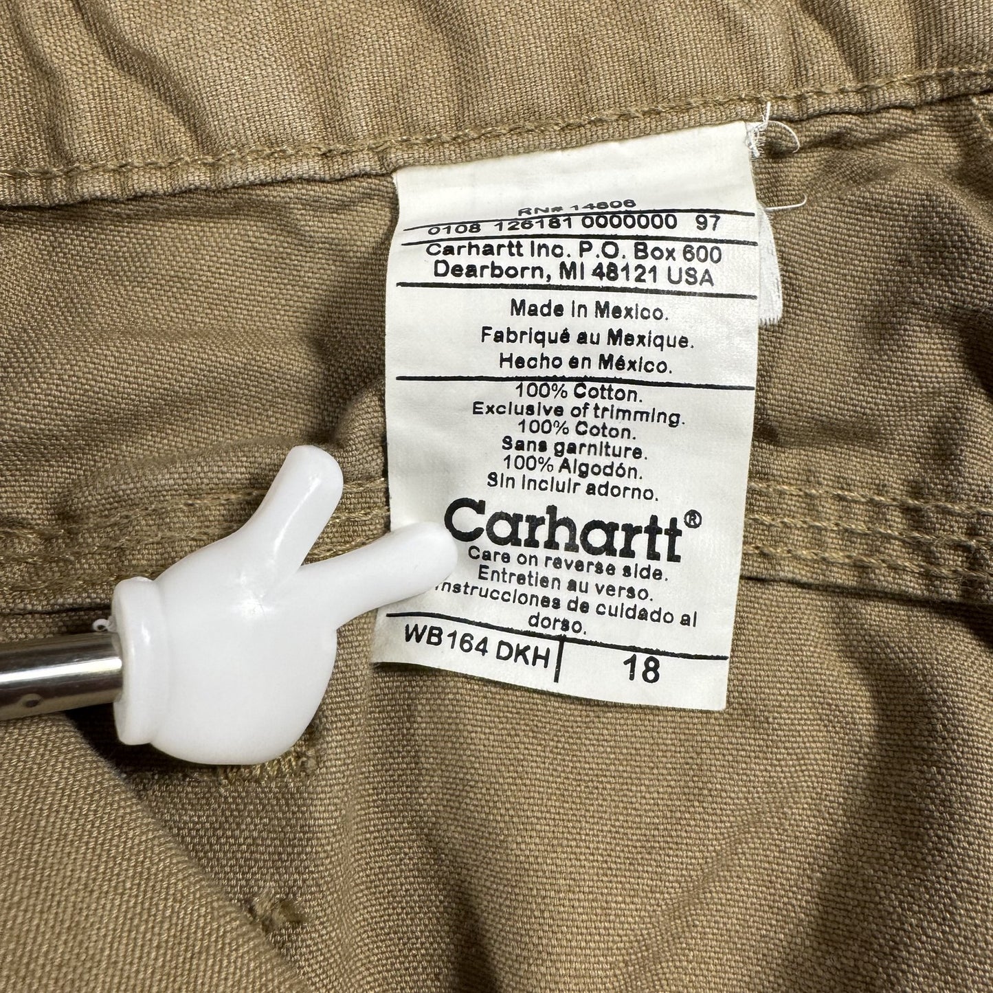 Carhartt Womens Cargo Shorts Size 18 Tan Khaki Cotton Utility