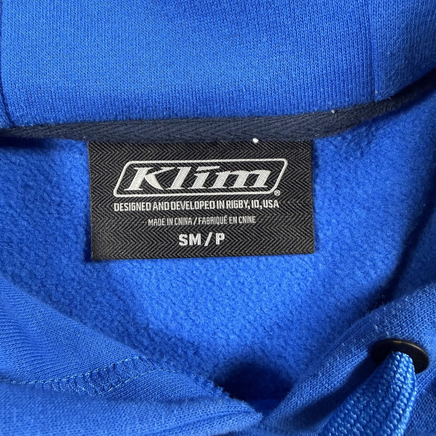 Klim Mens Peak Side Pullover Hoodie Size Small S Blue Graphic Sweatshirt