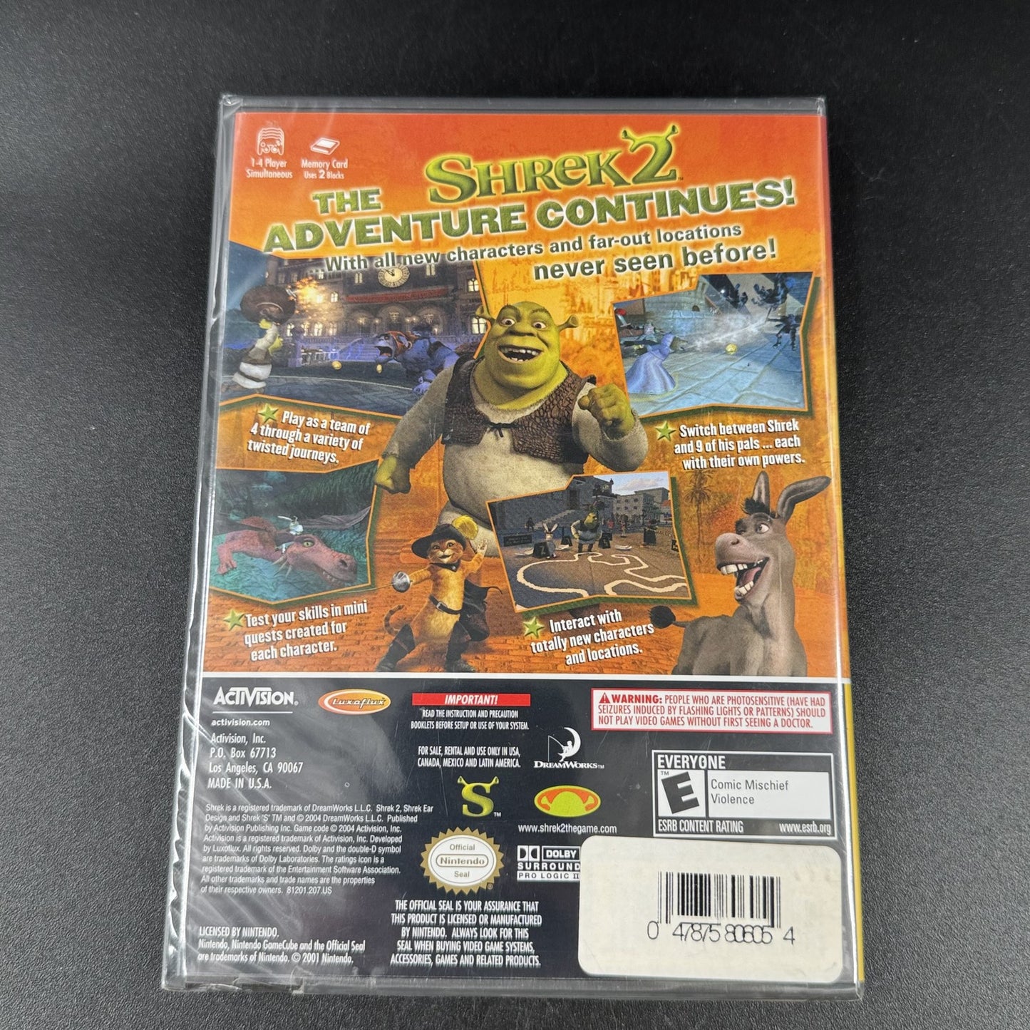 Shrek 2 Nintendo GameCube Players Choice Game New Factory Sealed Wii Compatible