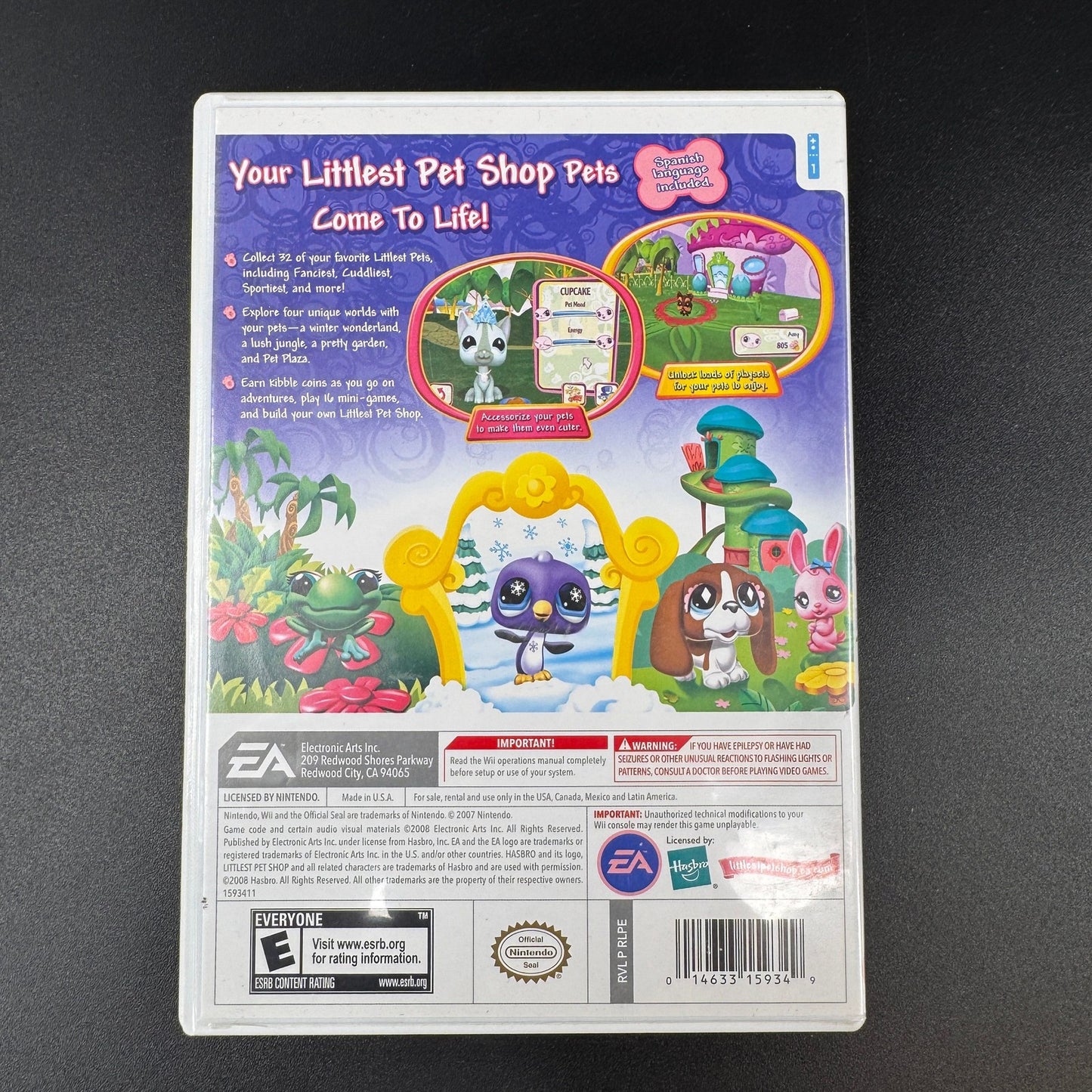 Littlest Pet Shop Nintendo Wii Game Complete CIB With Manual And Case