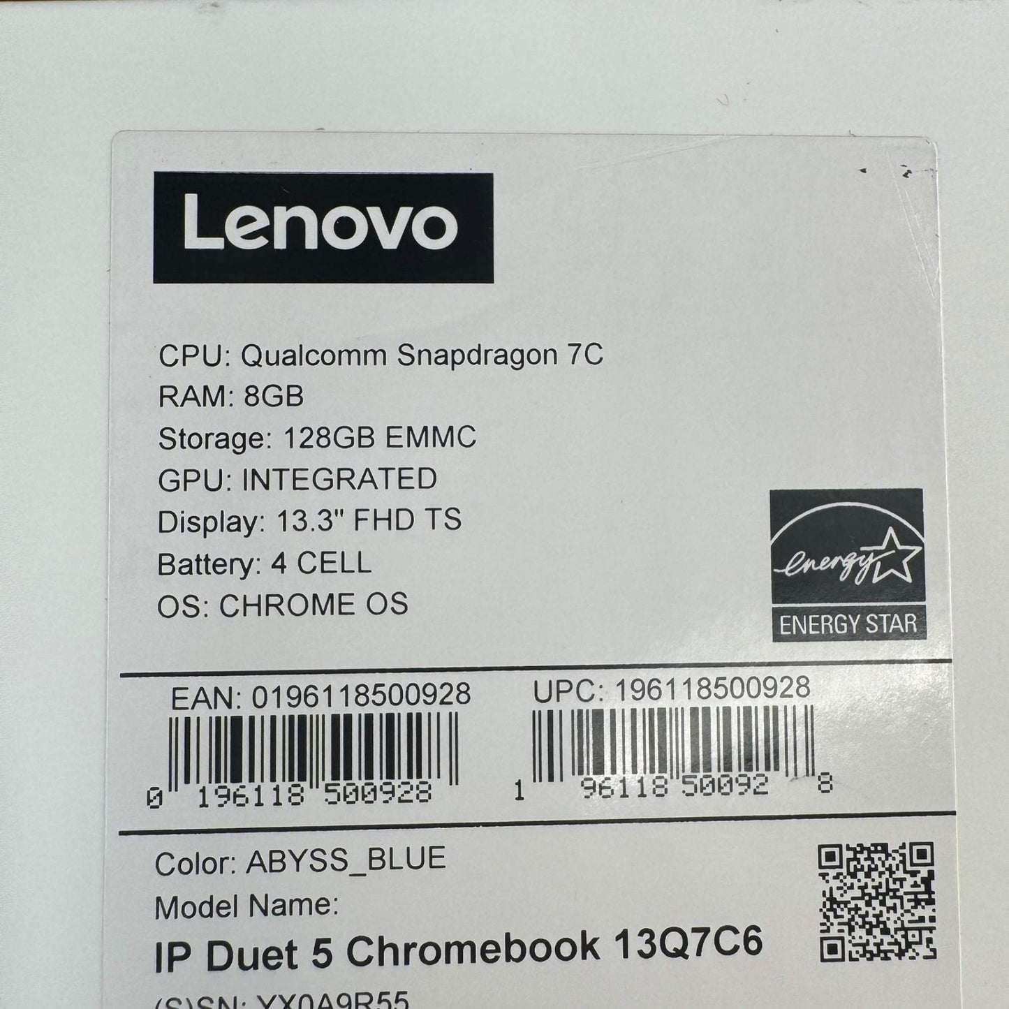 Lenovo Duet 5 Chromebook 13Q7C6 2-in-1 Tablet 13.3" FHD 8GB 128GB #2 PARTS