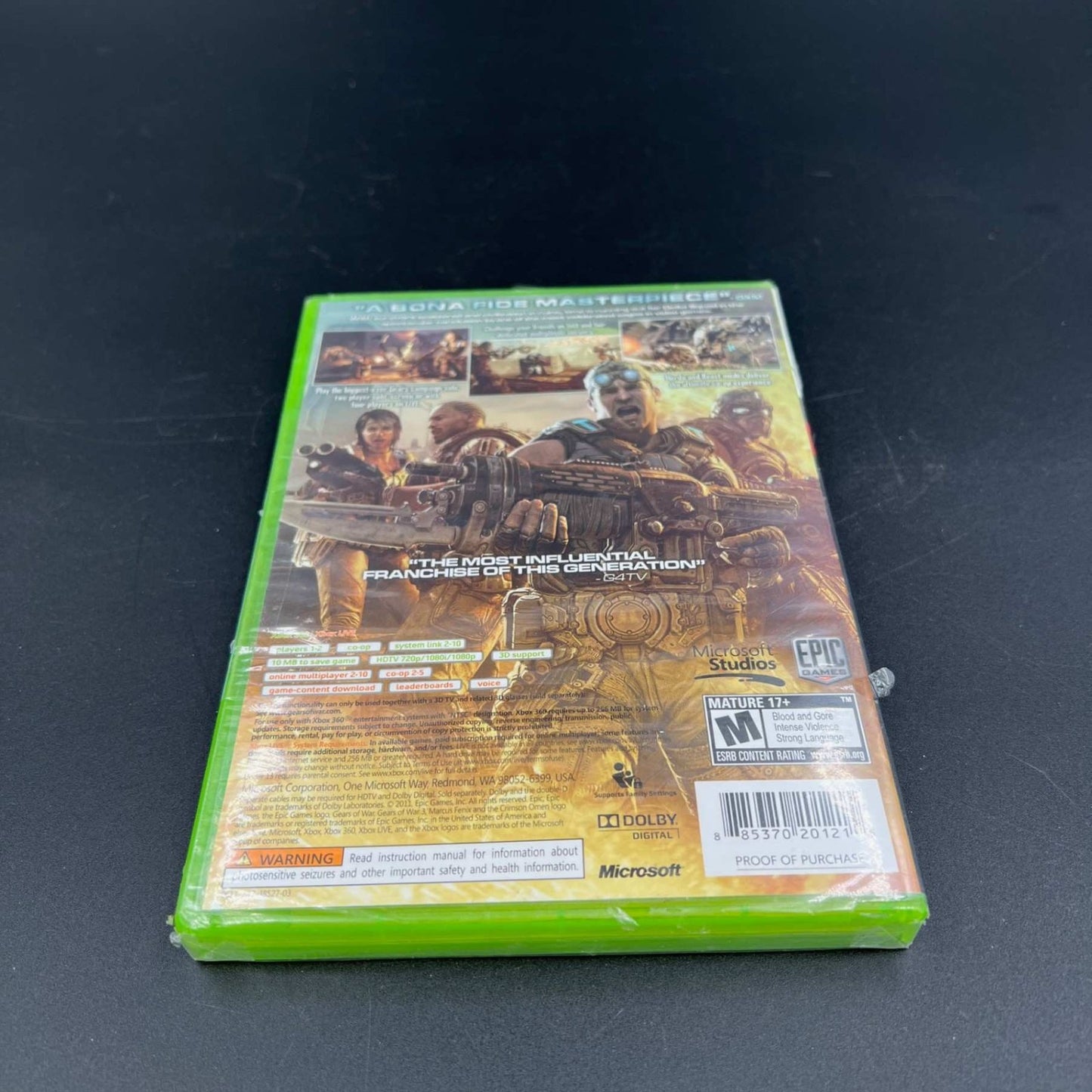 Gears of War 3 Microsoft Xbox 360 Video Game New Factory Sealed