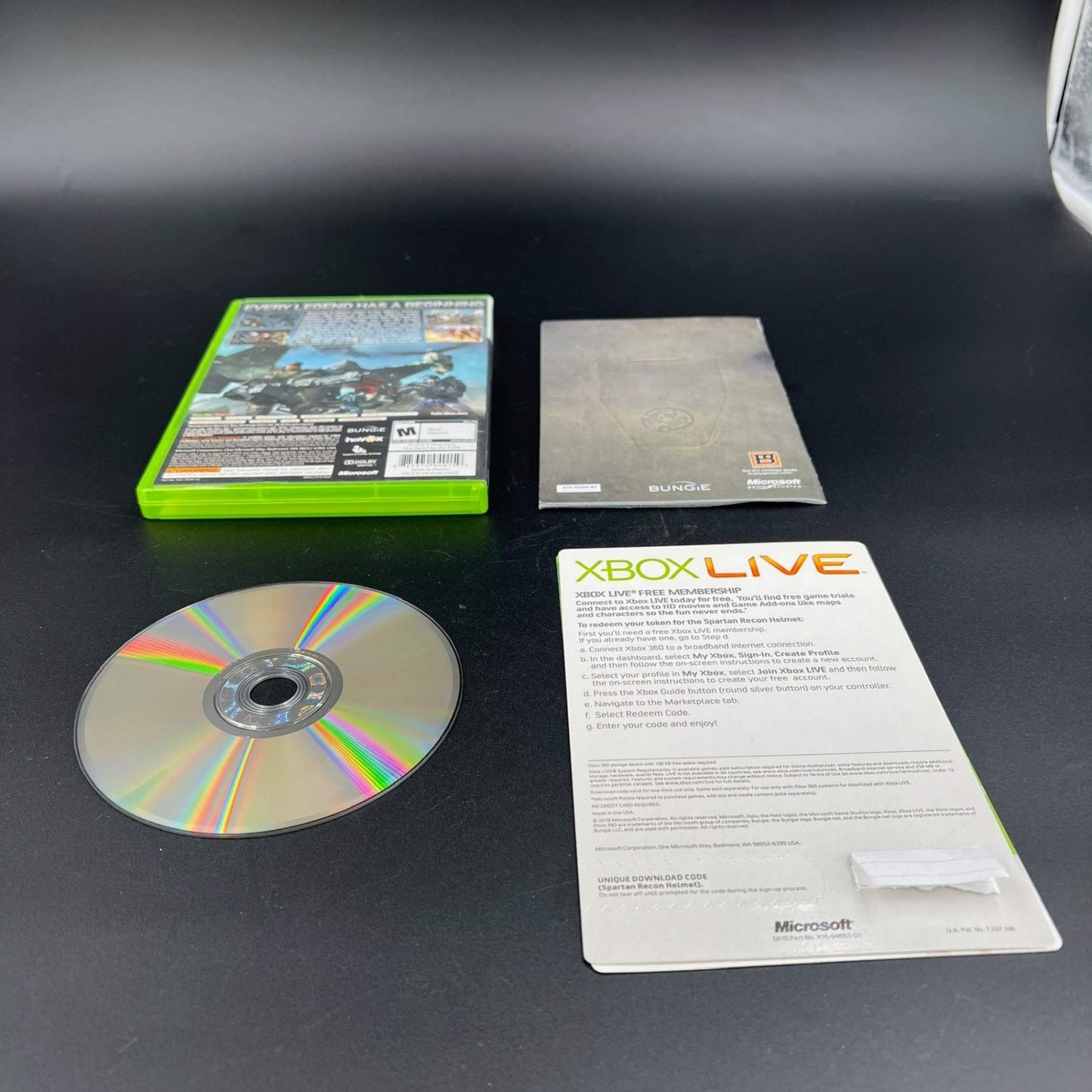 Halo Reach Microsoft Xbox 360 Complete Video Game With Manual Bungie