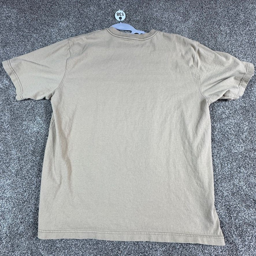 Carhartt Mens K87 Pocket T-Shirt Large Tan Loose Fit Workwear Cotton