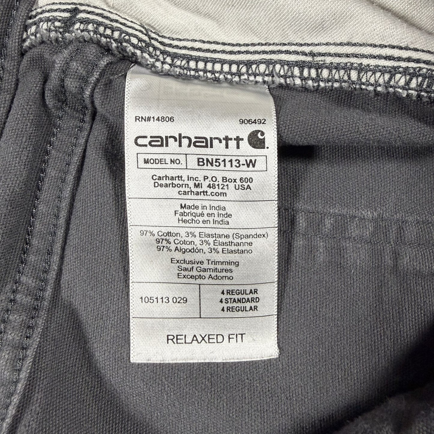 Carhartt Womens Work Pants Size 4 Gray Relaxed Fit Utility Carpenter