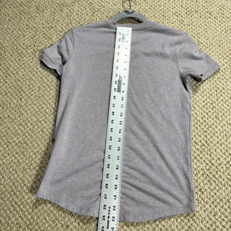 Carhartt Womens Relaxed Fit T-Shirt XS Heather Purple V-Neck Short Sleeve