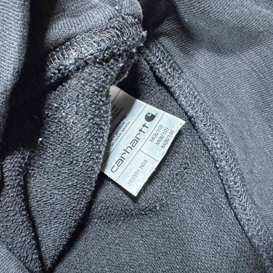 Carhartt Womens Hoodie Sweatshirt Pullover Size Medium 8-10 Black Relaxed Fit