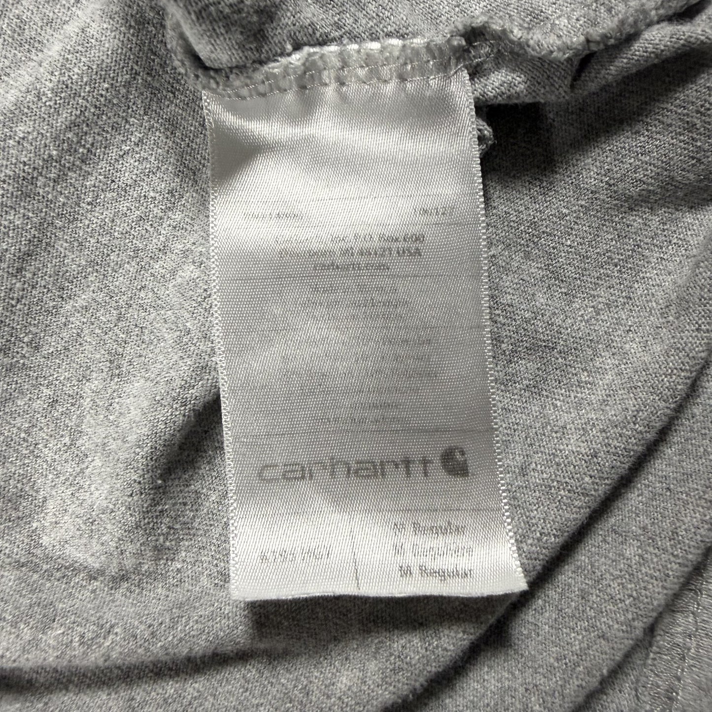 Carhartt Mens T Shirt Size M Gray Graphic Logo Short Sleeve Original Fit