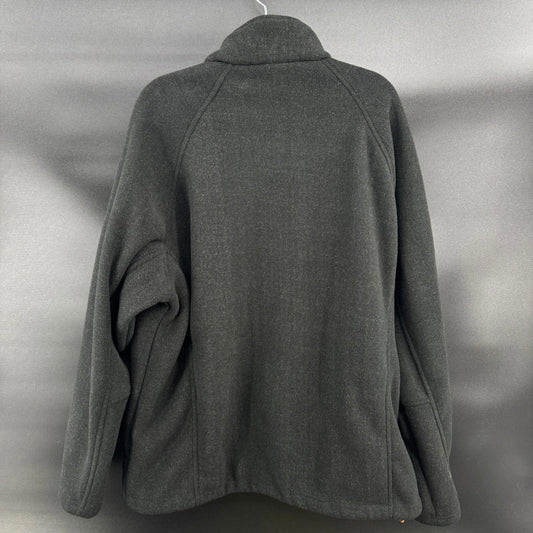 Mens XXL New Balance Fleece Jacket Full Zip Charcoal Gray Heavy Weight