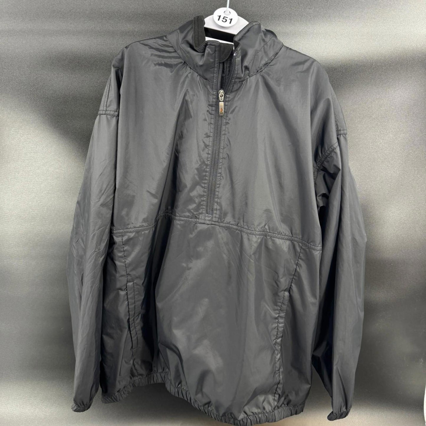 Acuity Mens Golf Rain Suit Set XL Black Hooded Pullover Jacket Pants