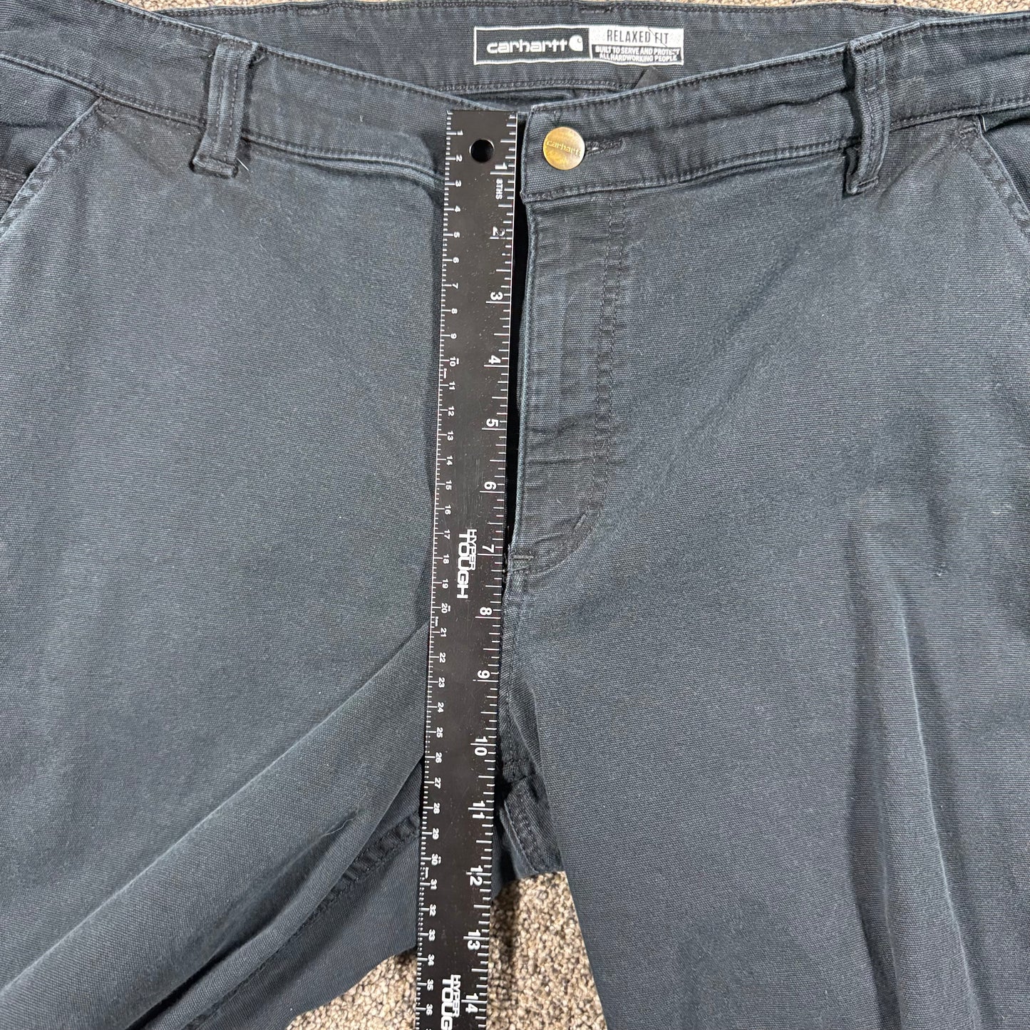 Carhartt BN5113-W Womens Relaxed Fit Cargo Work Pants Size 16 Tall Black Stained