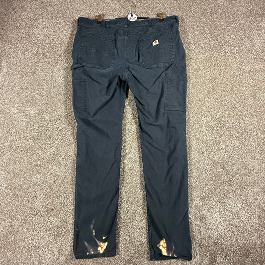 Carhartt BN5113-W Womens Relaxed Fit Cargo Work Pants Size 16 Tall Black Stained