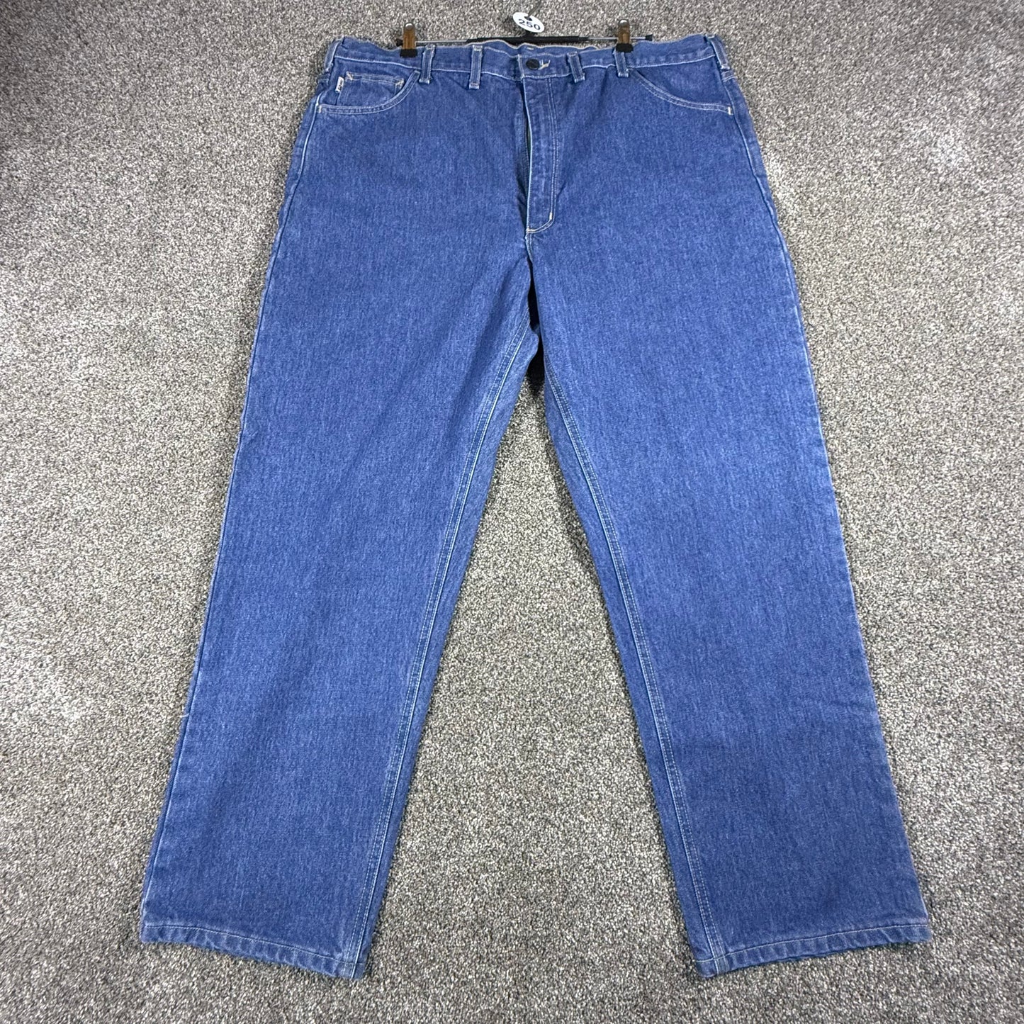 Carhartt Mens FRB160 Flame Resistant Jeans 44x32 Relaxed Fit Straight Leg Denim