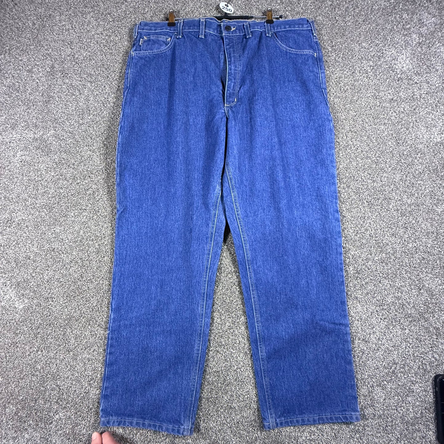 Carhartt Mens FRB160 Flame Resistant Jeans 44x32 Relaxed Fit Straight Leg Denim