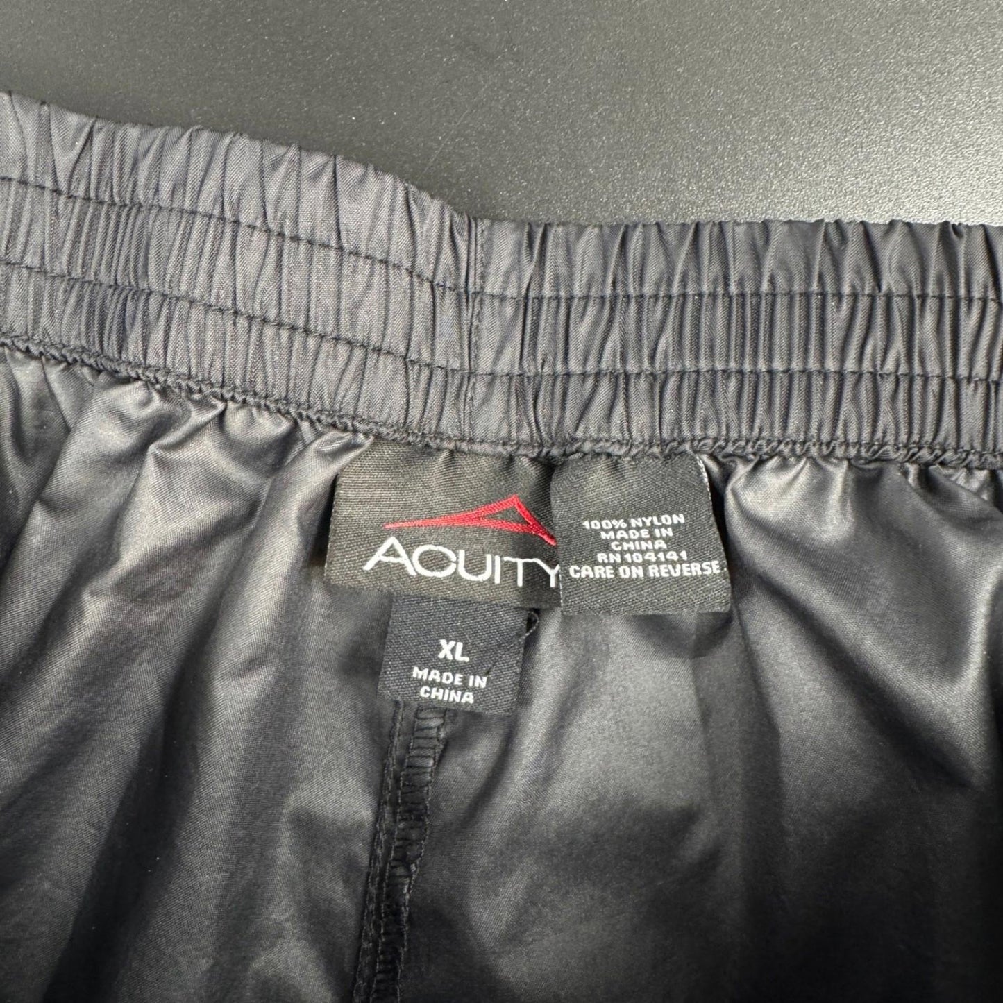 Acuity Mens Golf Rain Suit Set XL Black Hooded Pullover Jacket Pants