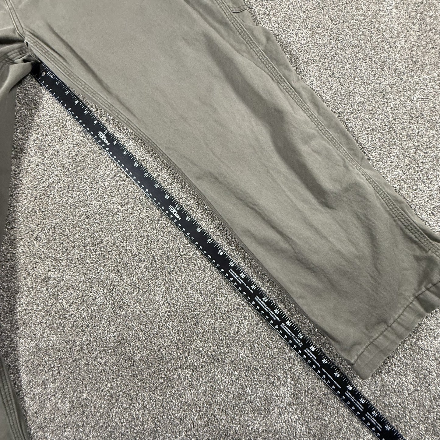 Carhartt Mens Work Pants 44x30 Relaxed Fit Green Cotton Canvas Workwear