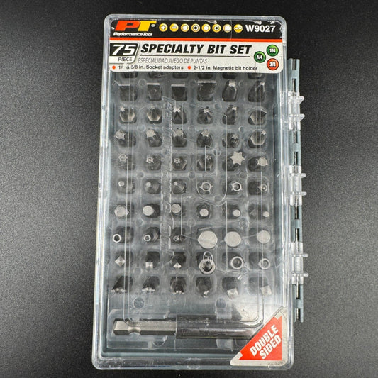 Performance Tool 75 Piece Specialty Bit Set W9027 Screwdriver Magnetic Holder
