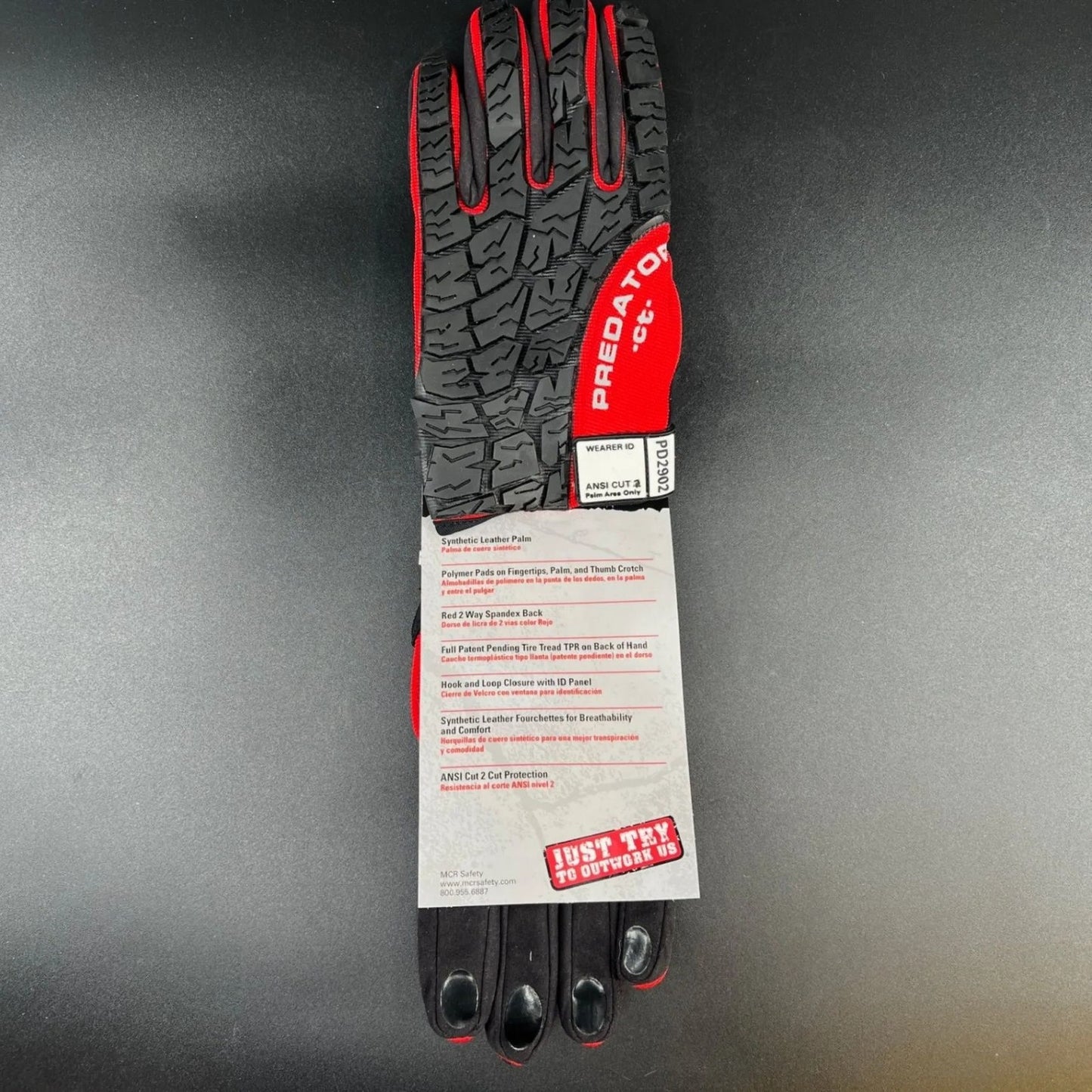 Memphis Gloves M Predator Ansi 2 Cut Resistant Palm Multi-Task Work Gloves
