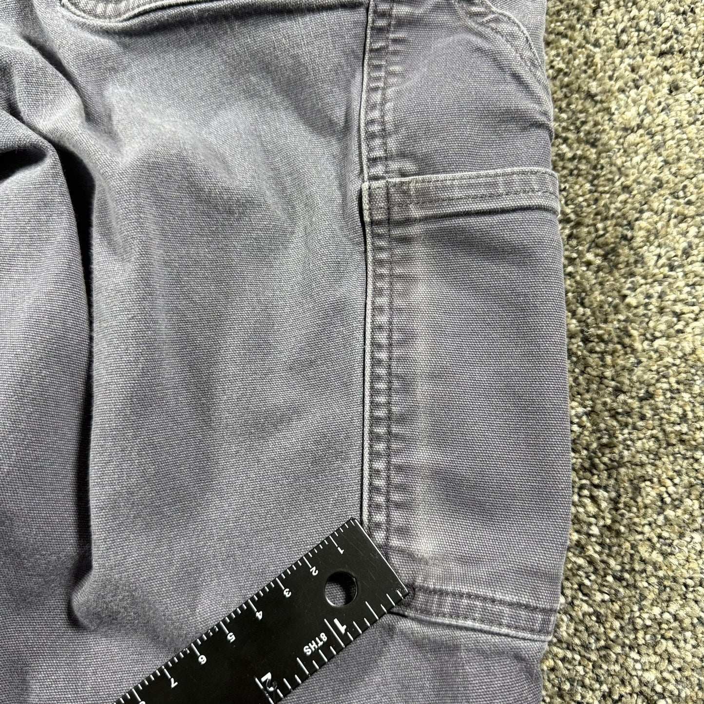 Carhartt Womens Loose Fit Work Pants Size 4 Gray Canvas Carpenter Utility