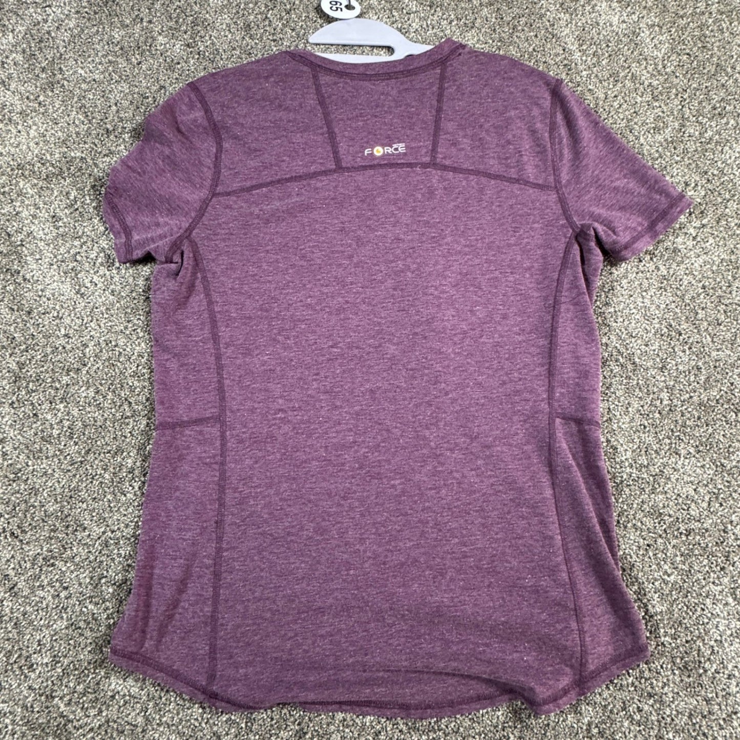 Carhartt Womens Force V-Neck T-Shirt Size M Purple Heather Performance Top