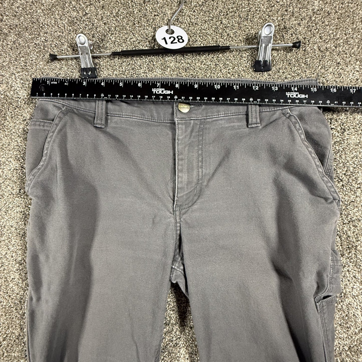 Carhartt Womens Work Pants Size 4 Gray Relaxed Fit Utility Carpenter