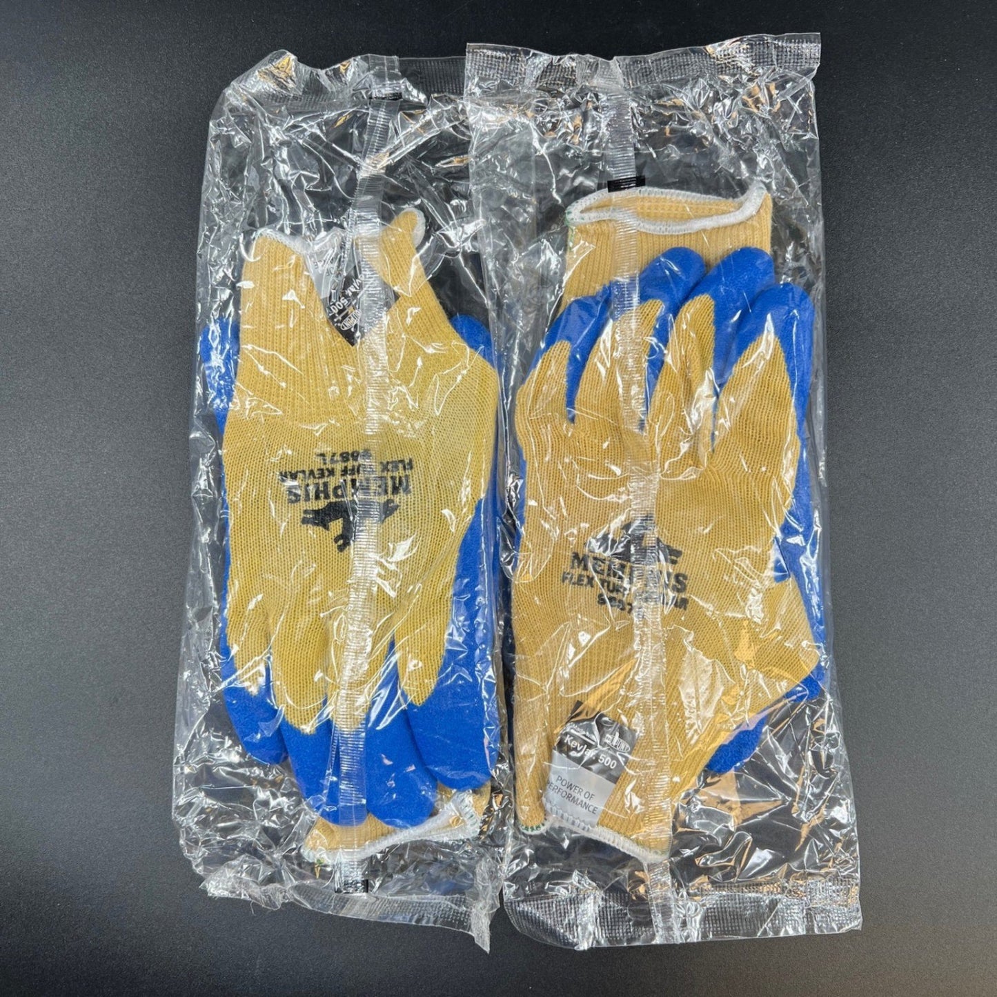 2 Pairs L Memphis Flex Tuff Made With Kevlar 500 Work Gloves Cut Resistant
