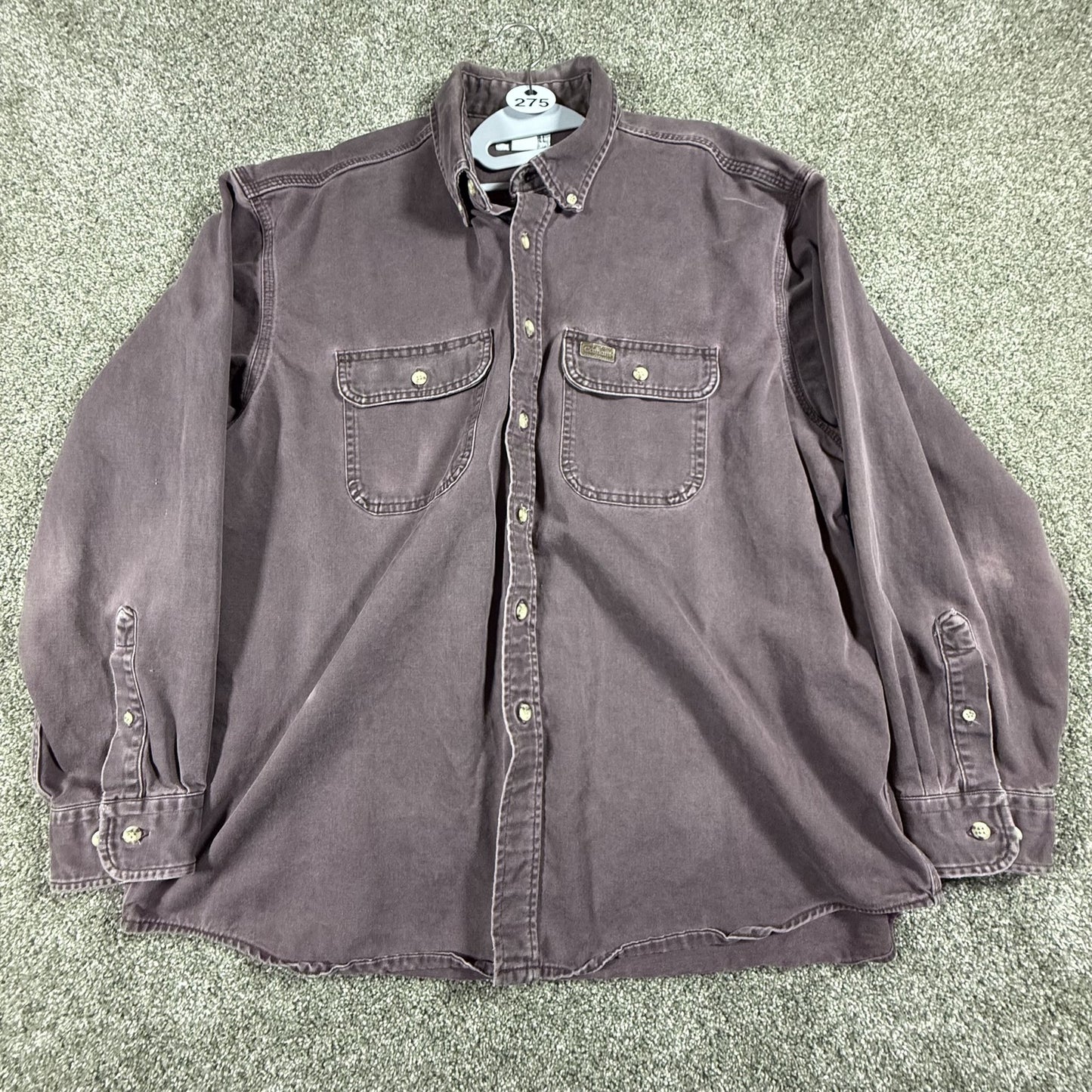 Carhartt Mens XL Plum Long Sleeve Button Down Dean Winchester Supernatural