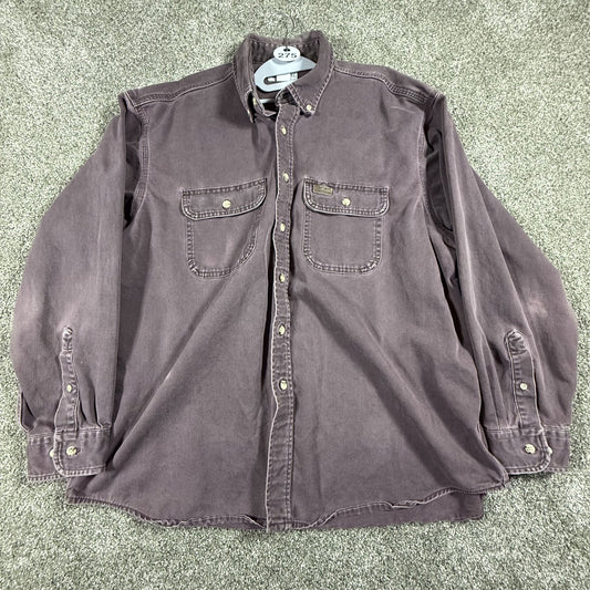 Carhartt Mens XL Plum Long Sleeve Button Down Dean Winchester Supernatural