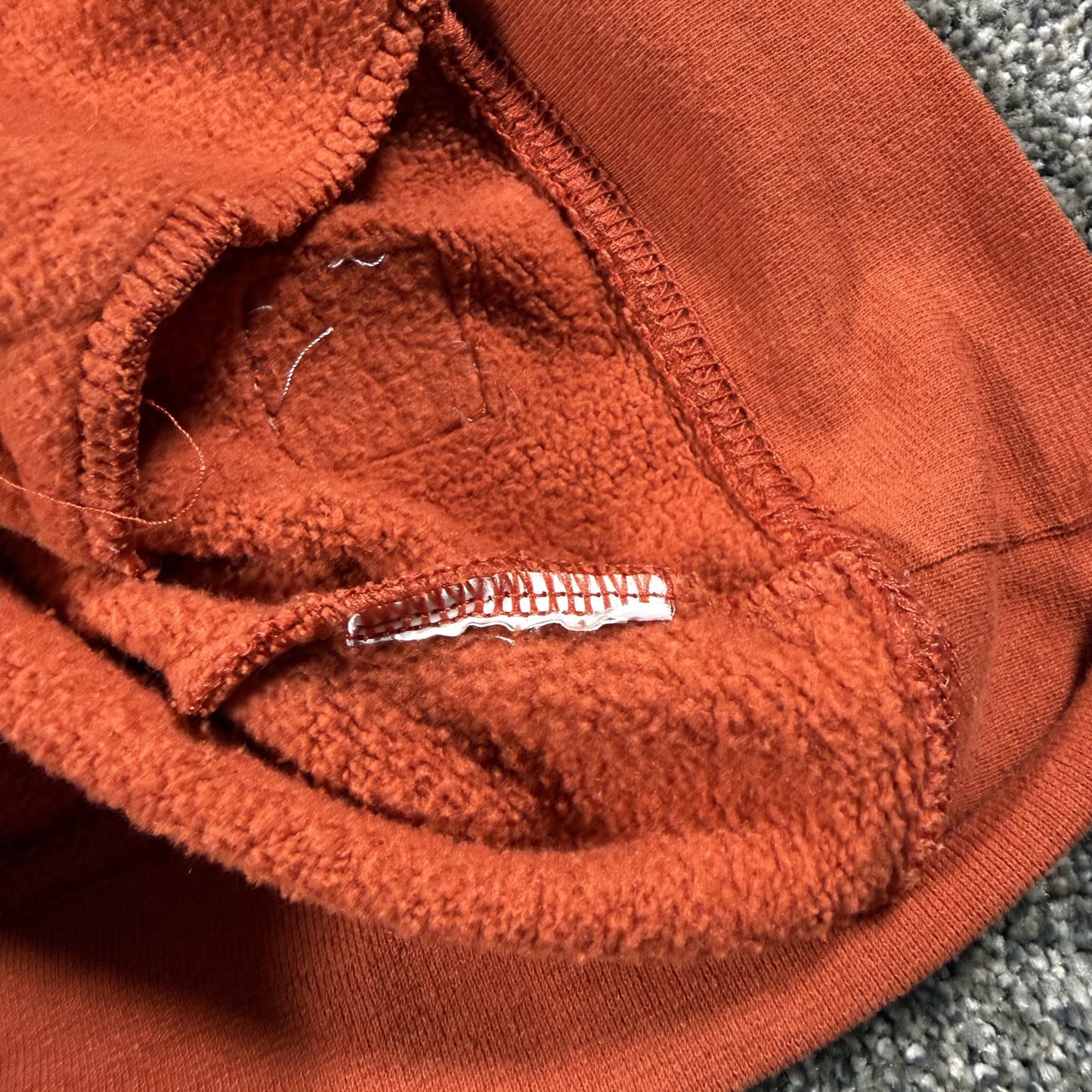 Carhartt Mens Quarter Zip Sweatshirt Pullover Size M Orange Workwear Fleece