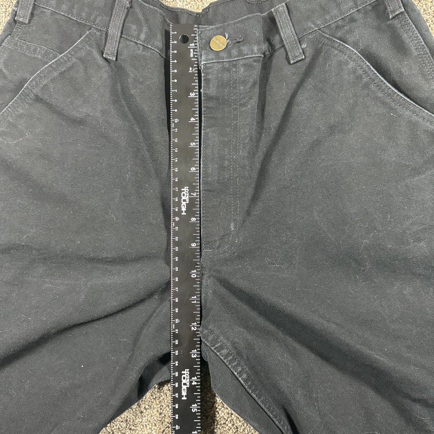 Carhartt Mens B11 Work Pants 35x30 Black Cotton Canvas Utility Carpenter