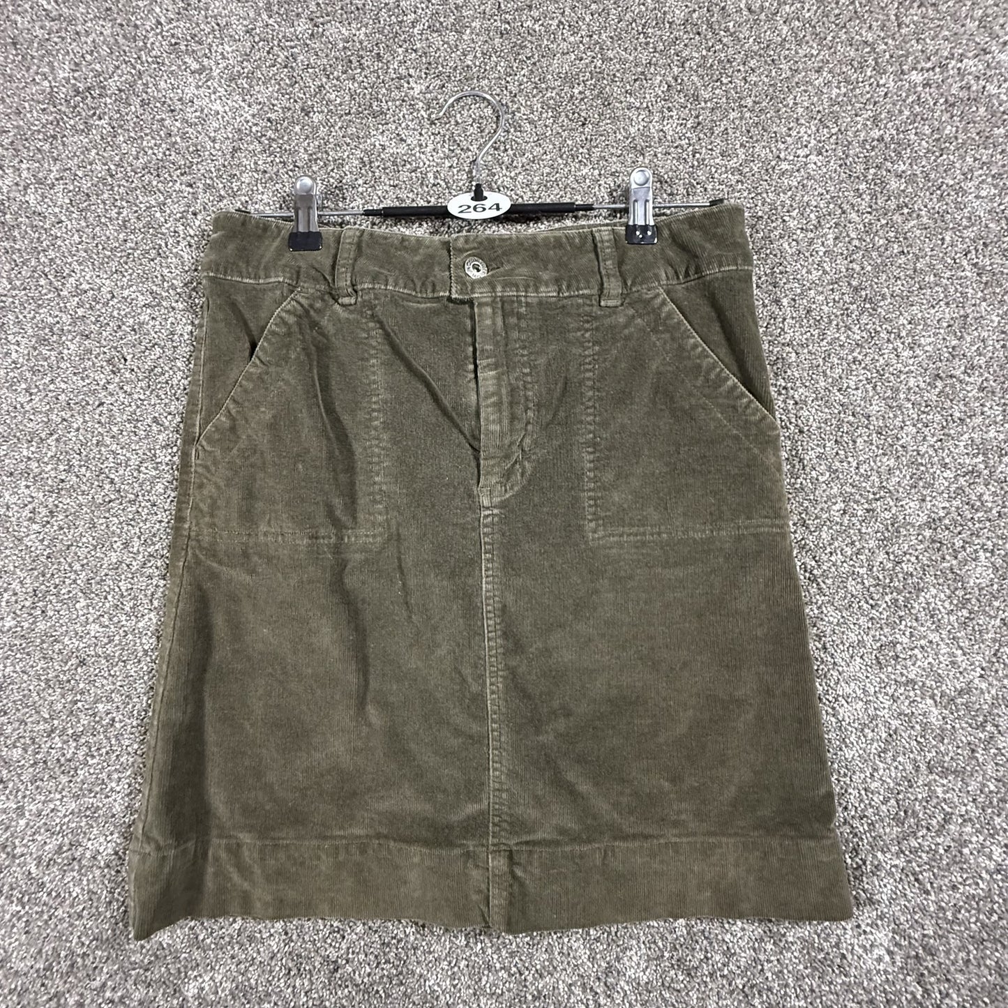 Carhartt Womens Corduroy Skirt Size 6 Olive Green Cotton