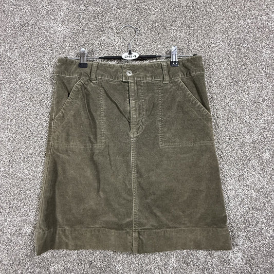 Carhartt Womens Corduroy Skirt Size 6 Olive Green Cotton