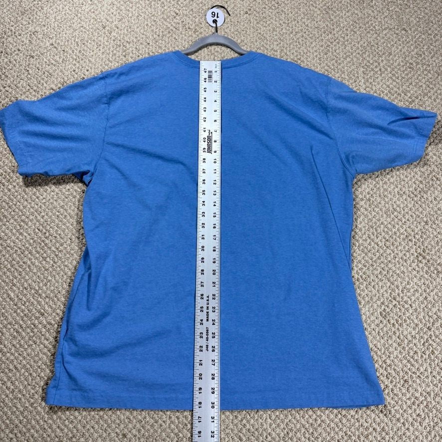 Carhartt Mens K87 Pocket T-Shirt XL Blue Loose Fit Short Sleeve Workwear