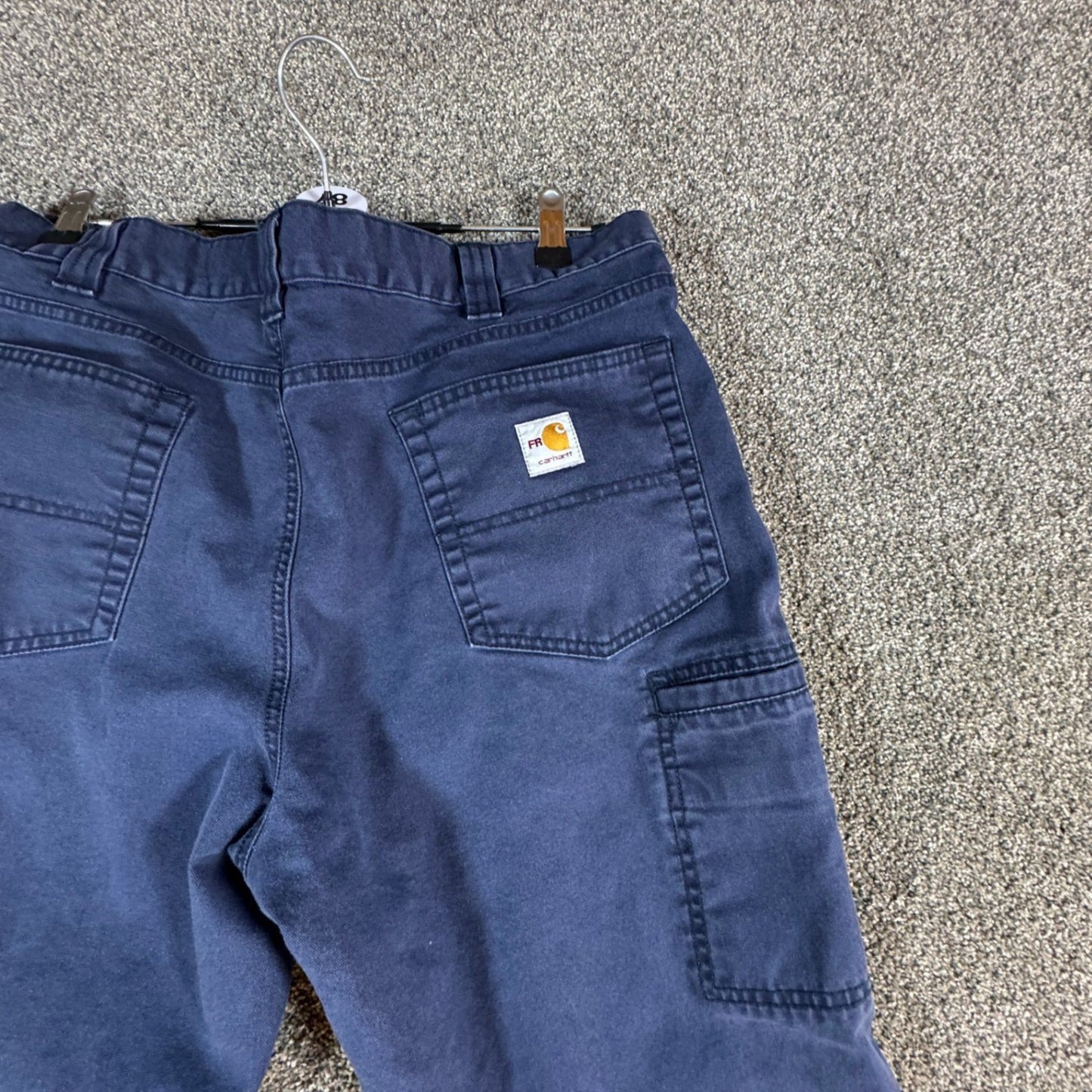 Carhartt Mens 2112 FR Flame Resistant Work Pants CAT 2 38x34 Navy Blue