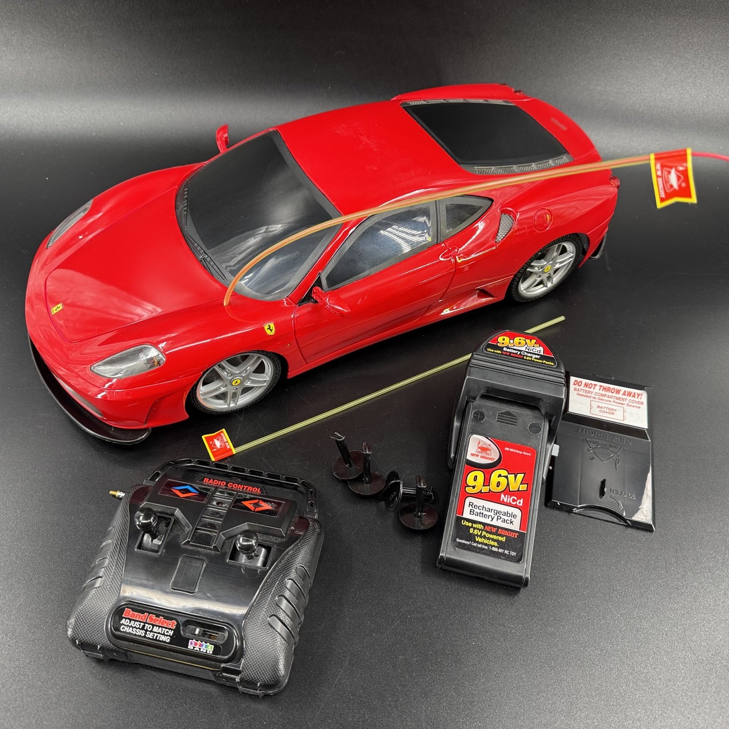 New Bright Ferrari F430 RC Radio Control Car 1/10 Scale 2007 TESTED WORKING