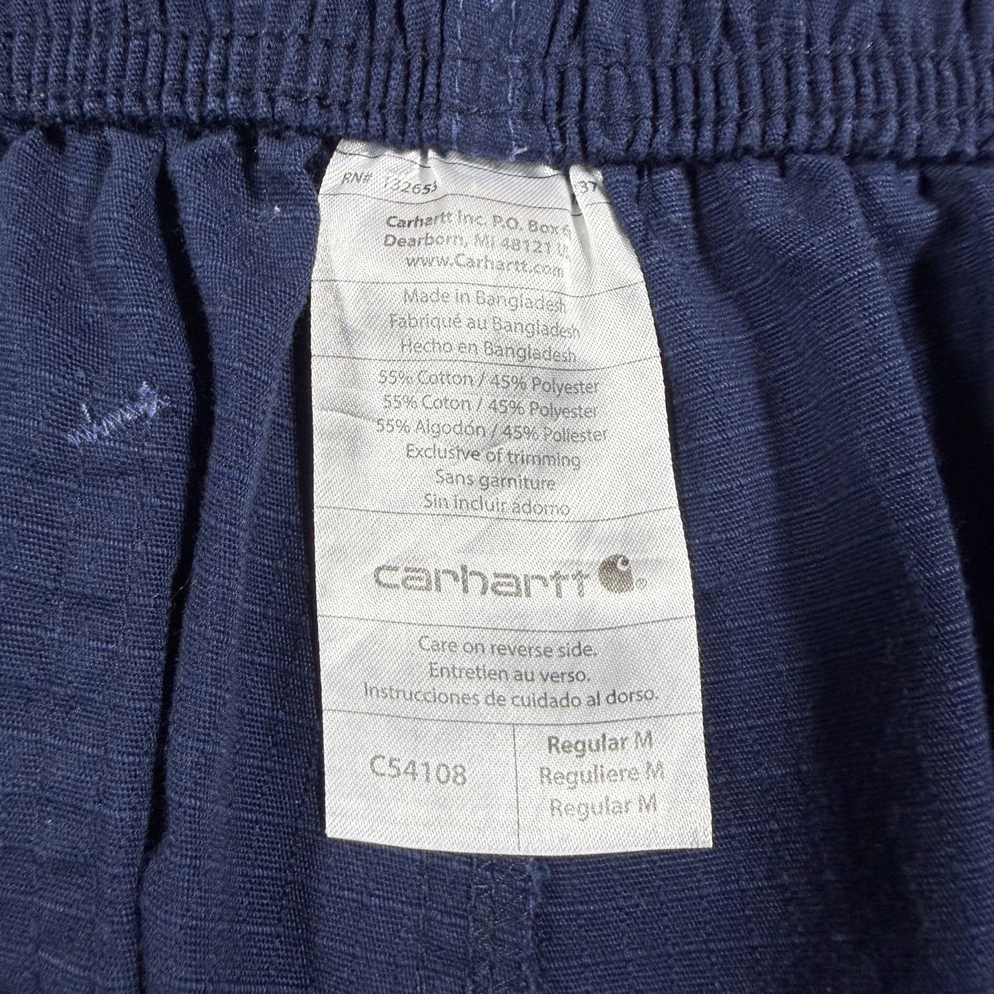 Carhartt Mens Ripstop Scrub Pants Medium Navy Blue Drawstring