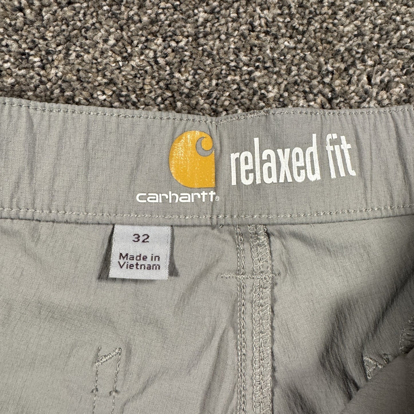Carhartt Mens Cargo Shorts Size 32 Gray Relaxed Fit Work Outdoor Hiking Nylon