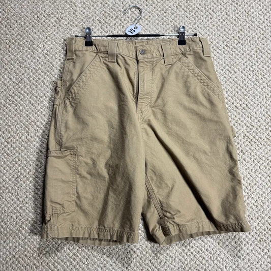 Carhartt Mens B147 Cargo Work Shorts Size 32 Tan Khaki Carpenter Utility Canvas