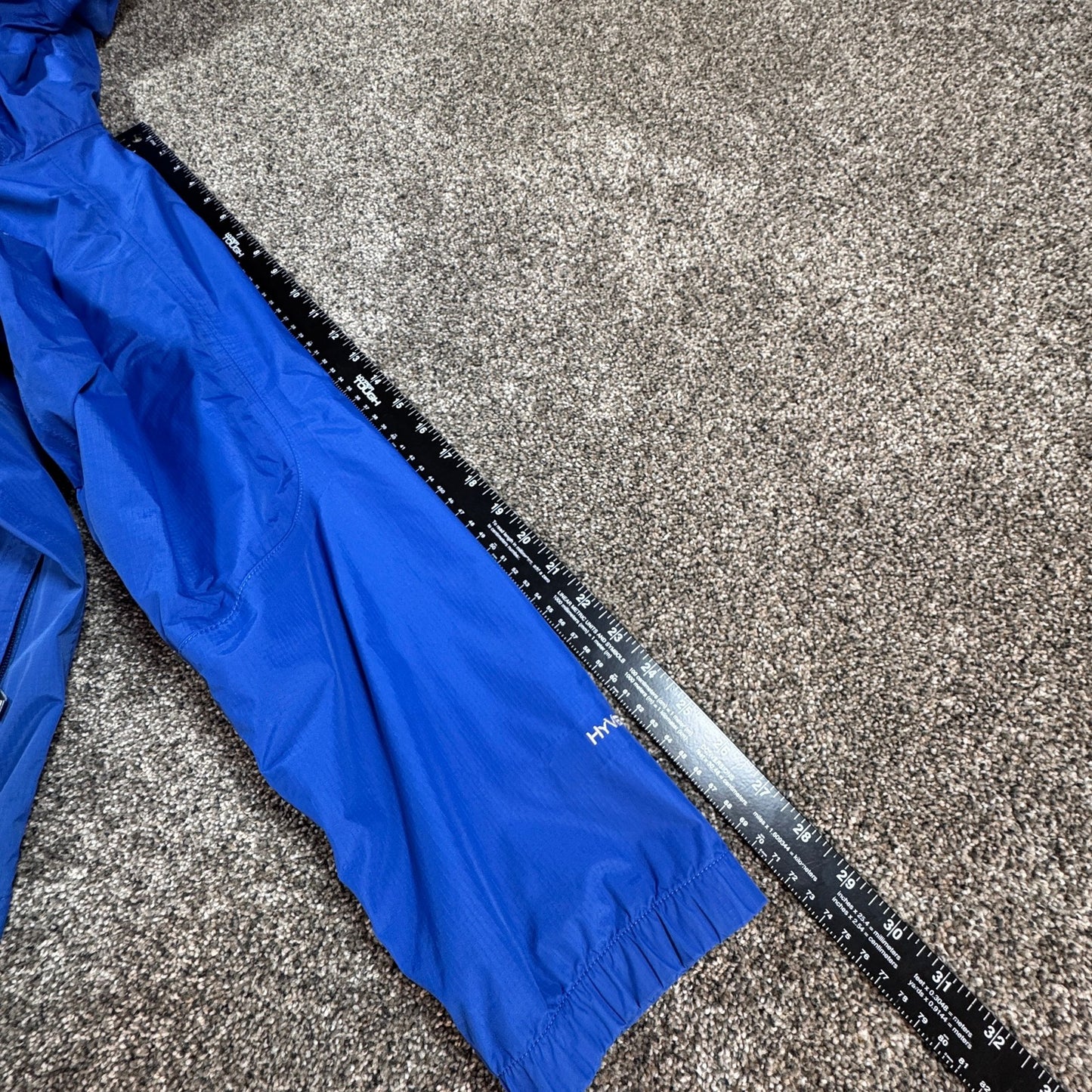 The North Face Boys Hyvent Jacket XL Blue Hooded Windbreaker Waterproof