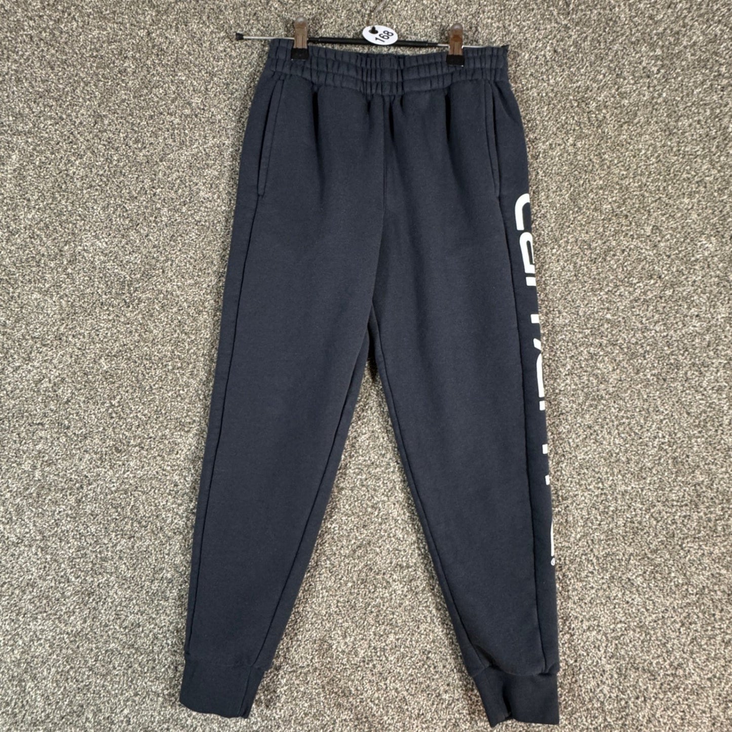 Carhartt Boys/Youth Sweatpants Joggers Size S (8-10) Black Spellout Fleece Pants