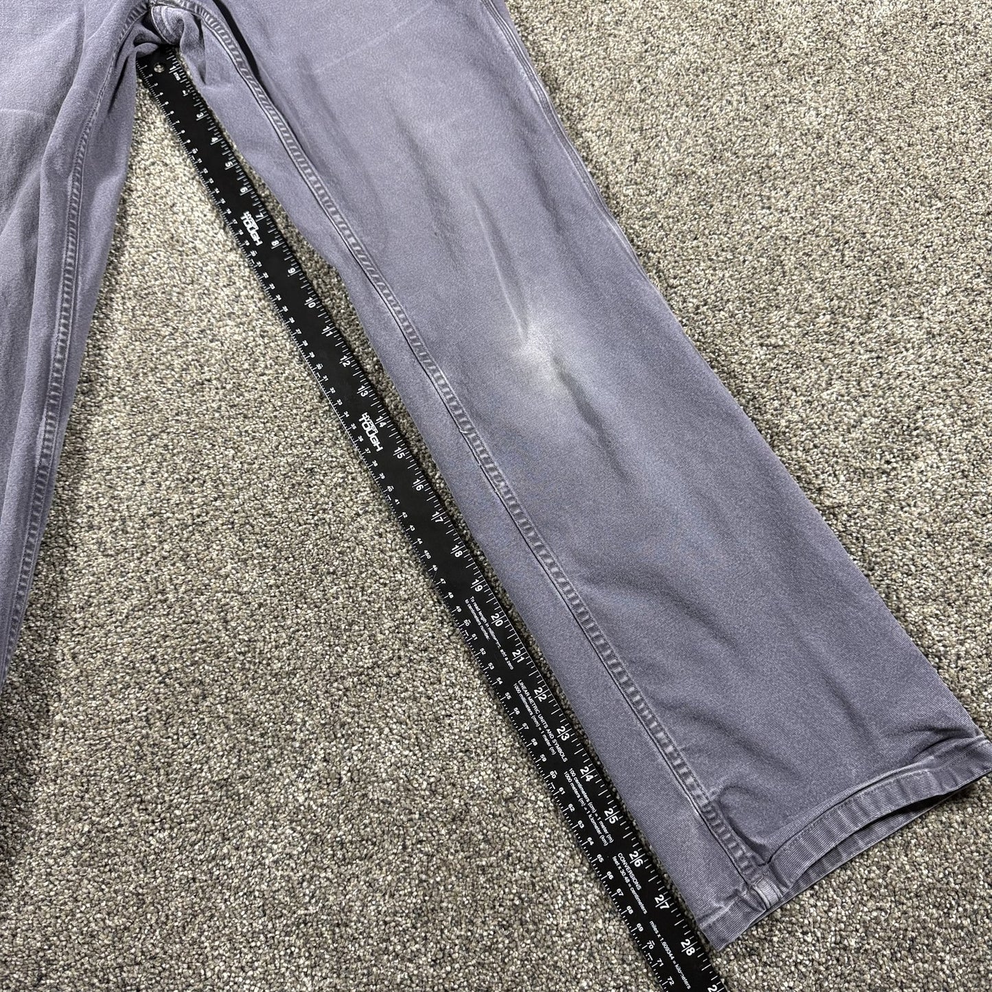 Carhartt Womens Loose Fit Work Pants Size 4 Gray Canvas Carpenter Utility