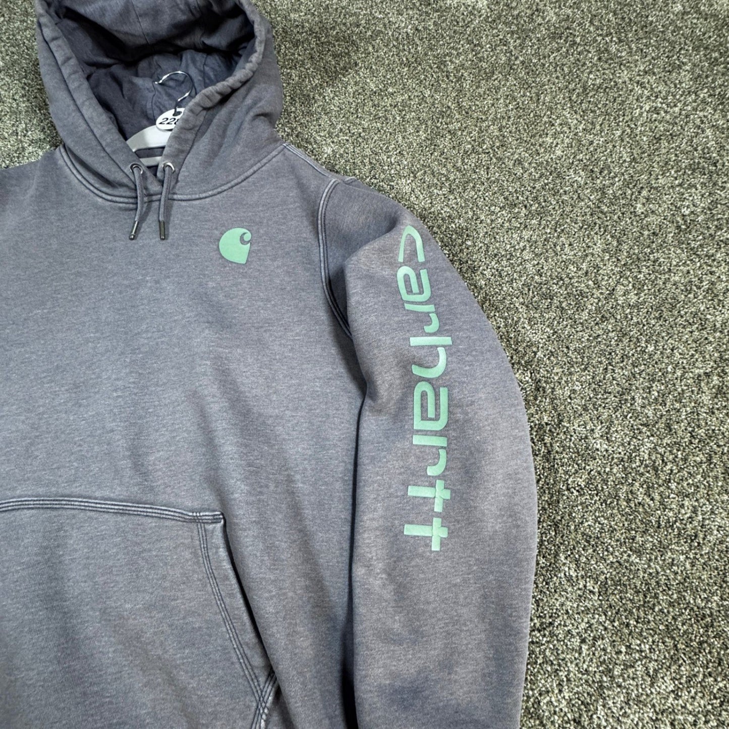 Carhartt Womens Hoodie Sweatshirt XXL 20 Purple Heather Spellout Clarksburg