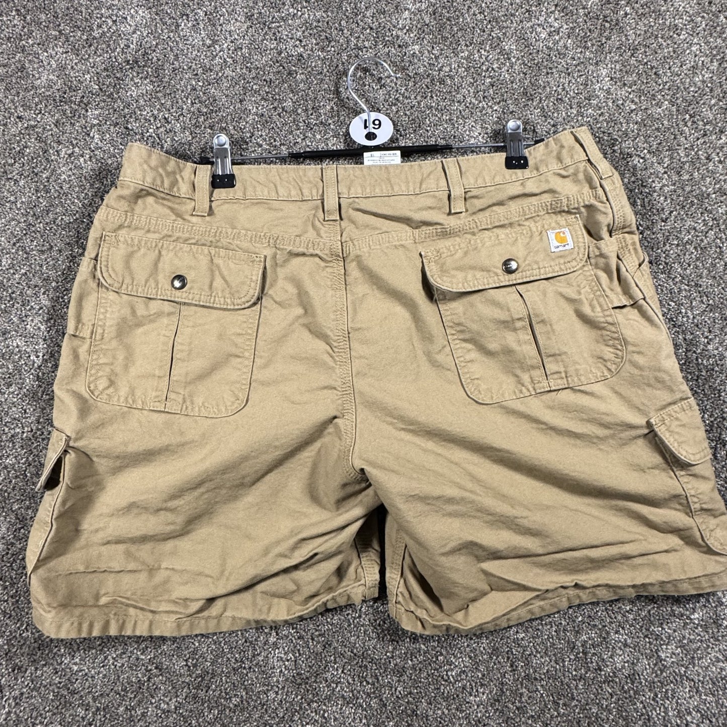 Carhartt Womens Cargo Shorts Size 18 Tan Khaki Cotton Utility
