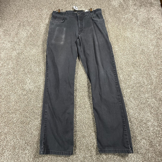 Carhartt Mens Jeans 36x32 Black Relaxed Fit Cotton Pants Workwear