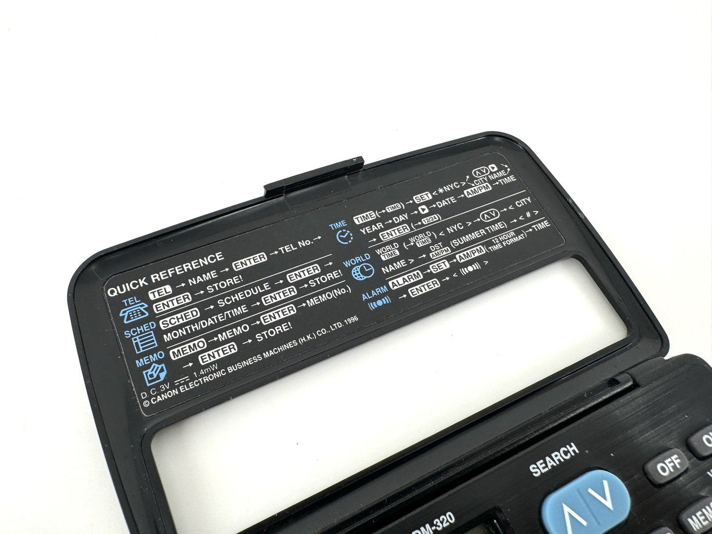 Canon Organizer DM-320 Vintage 1996 Digital Databank Pocket Calculator Memo