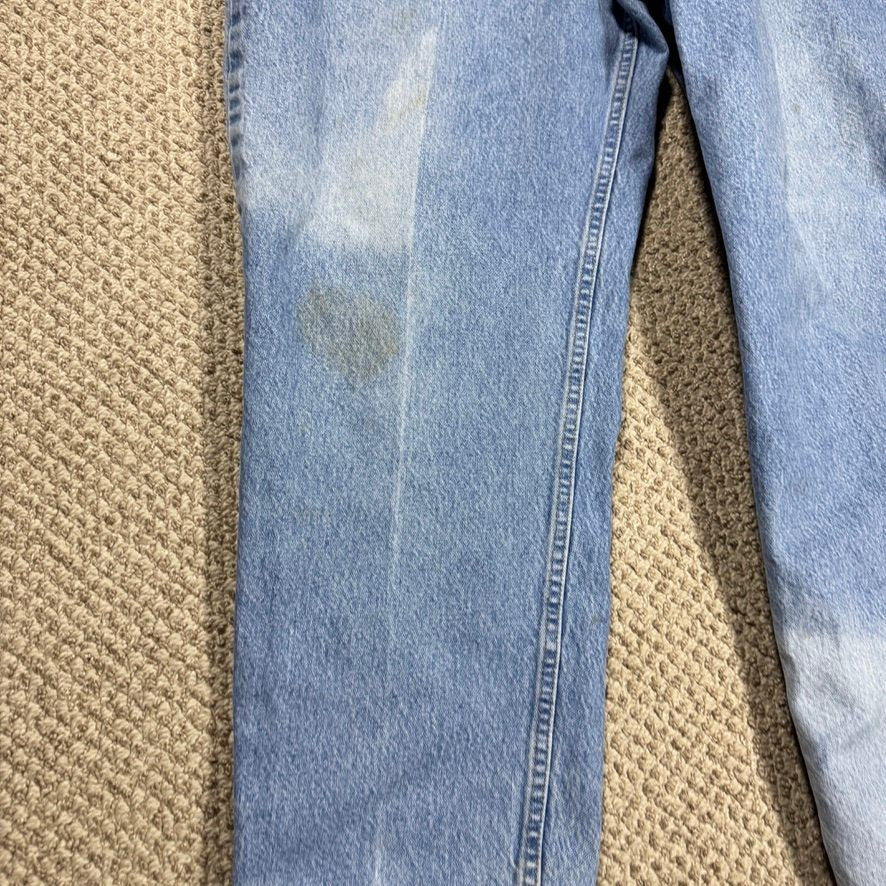 Carhartt Mens Relaxed Fit Jeans Size 44x30 Light Wash Denim Work Pants