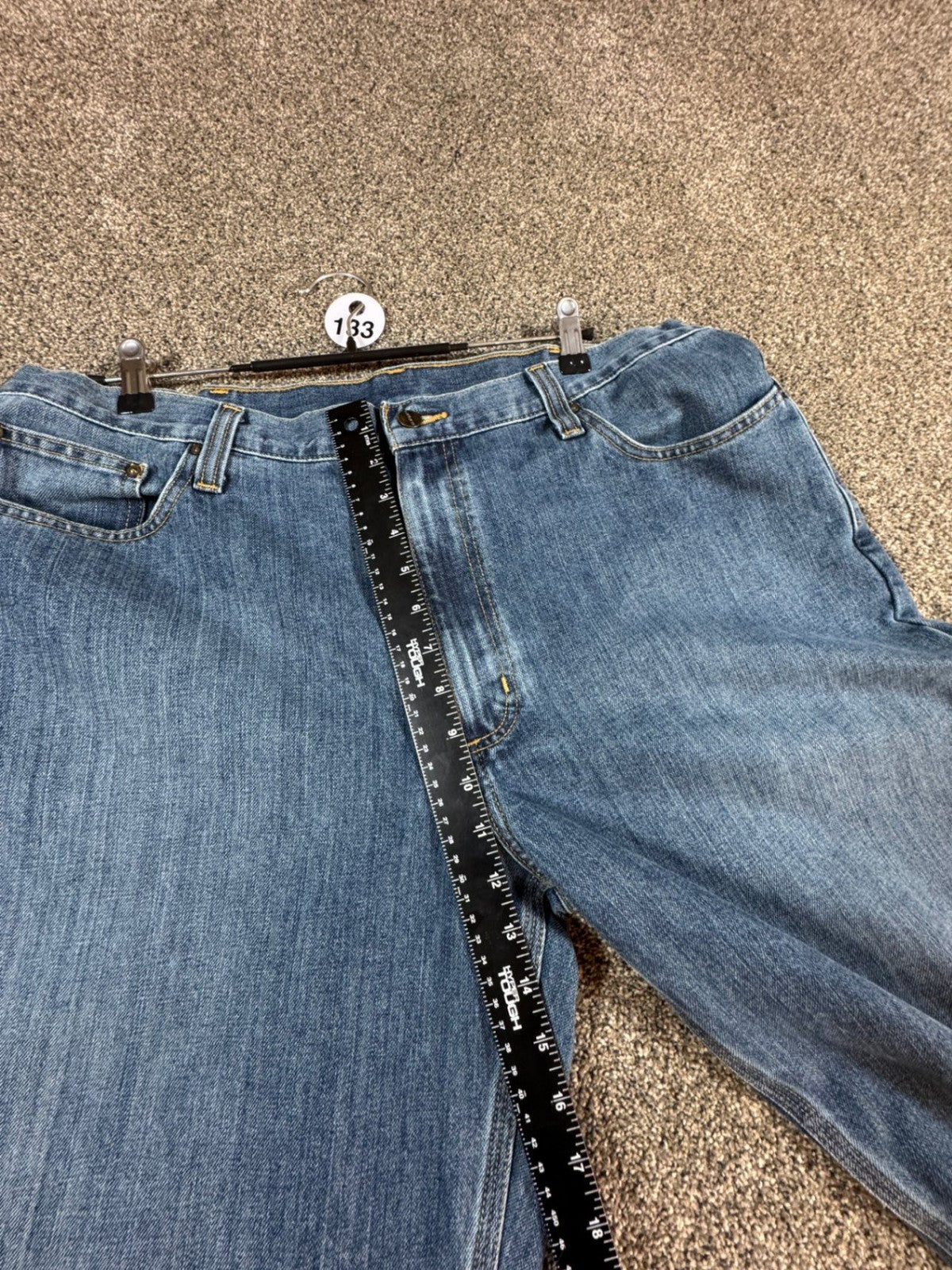 Carhartt Mens Relaxed Fit Jeans Size 40x36 Blue Denim Work Pants 101483