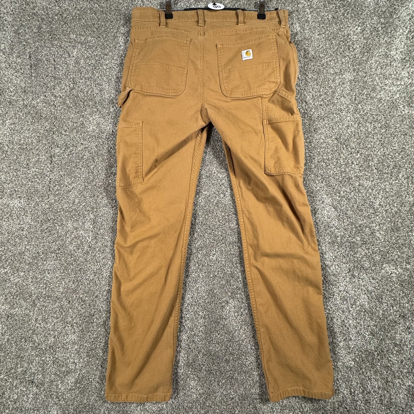 Carhartt Womens Canvas Work Pant 10 Regular Tan Brown Relaxed Fit Rugged Flex