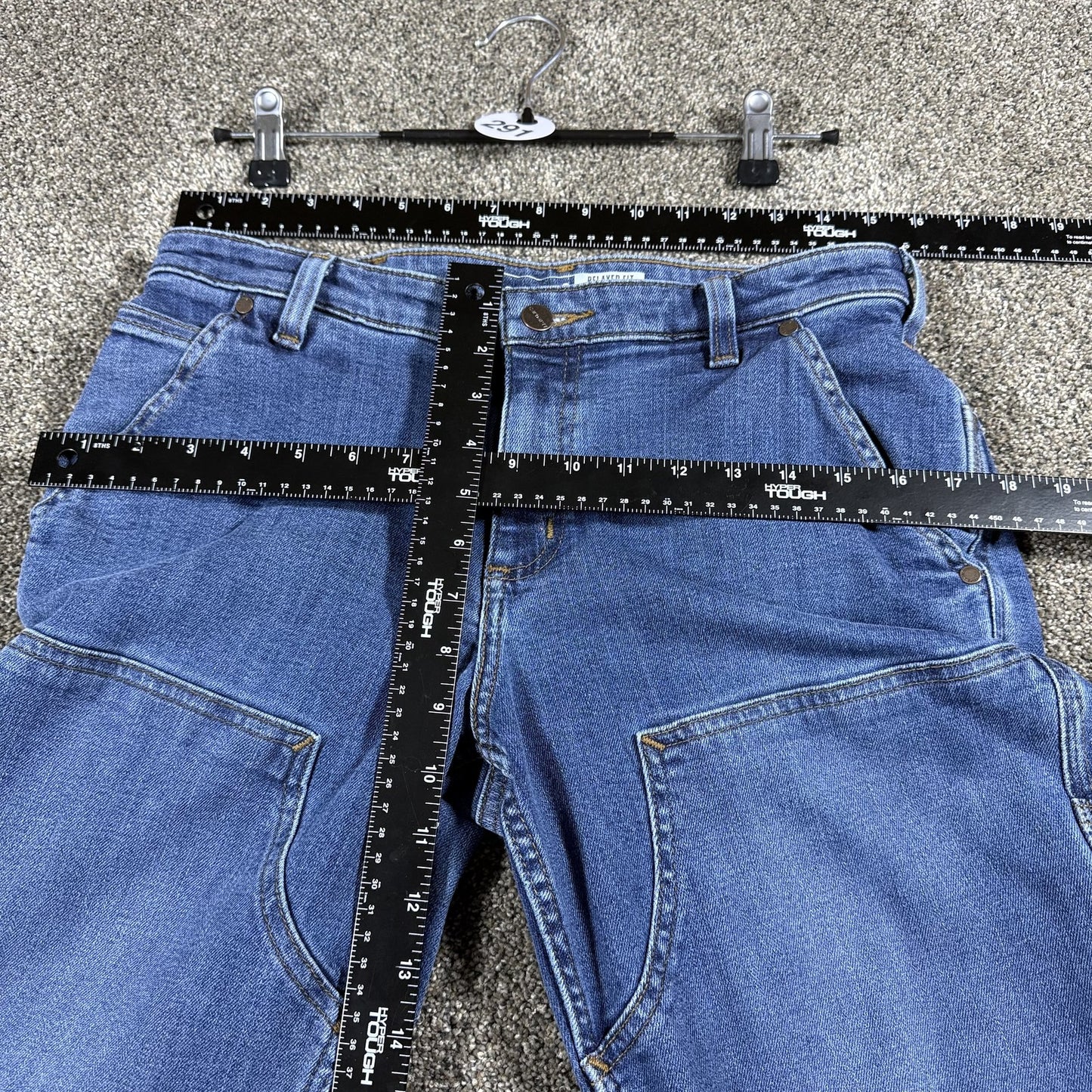 Carhartt Womens Relaxed Fit Carpenter Jeans 8 Regular Blue Double Knee