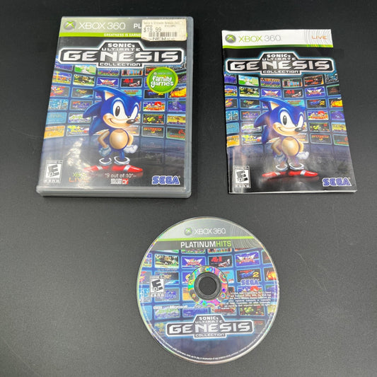 Sega Sonics Ultimate Genesis Collection Xbox 360 Platinum Hits Complete CIB